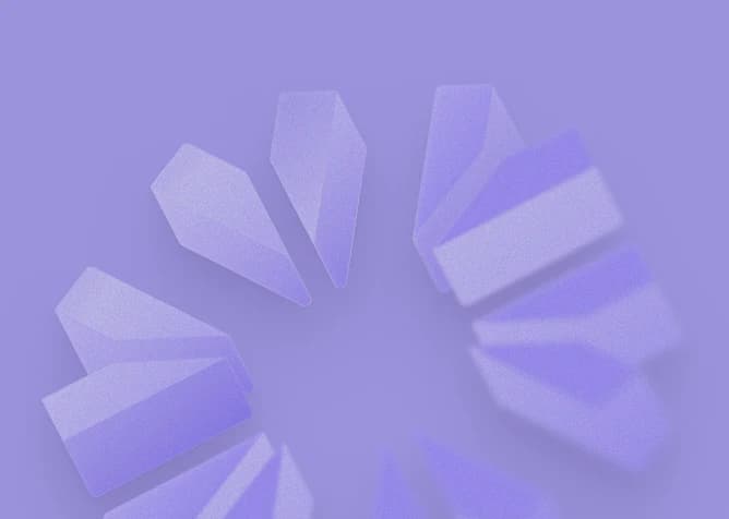 A fanned burst of 3D platinum shards